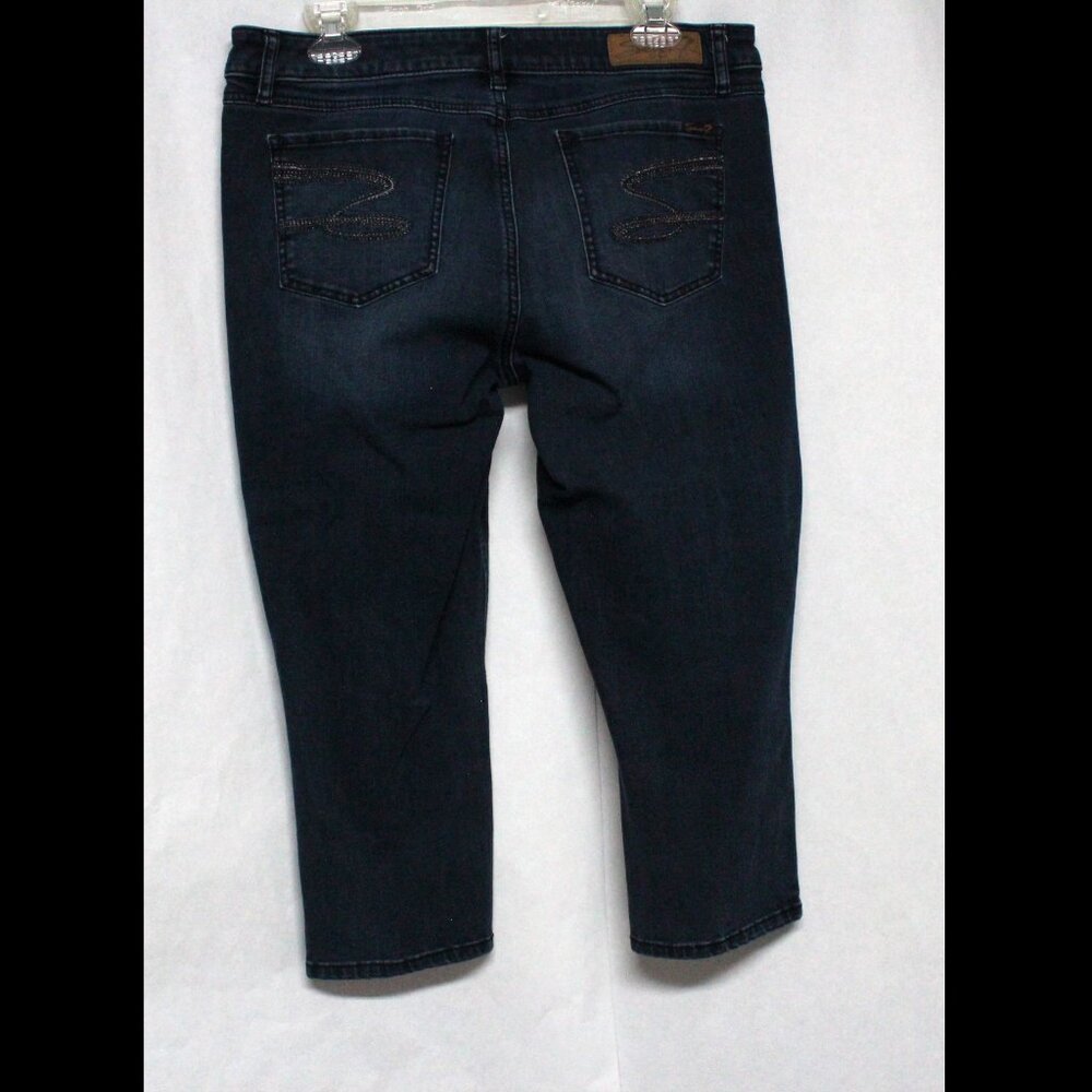 Women's Size 14 Skinny Seven7 Blue Jean Capri Pants - Picture 2 of 14